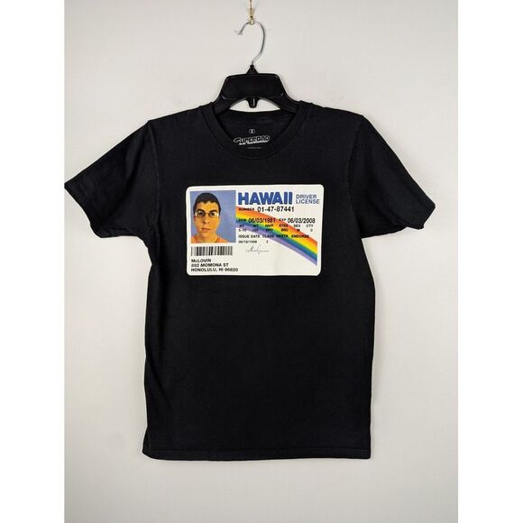 Licensed Official Superbad Men's McLovin License ID Black T-Shirt Small Graphic‎ - Picture 1 of 5
